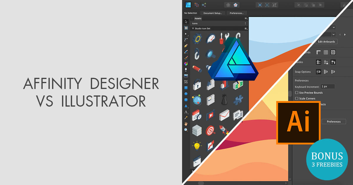 affinity designer vs adobe illustrator and photoshop
